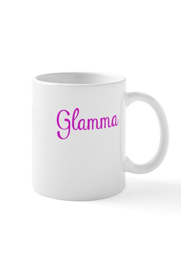 - Glamma Noun Glam Grandma Tshirt - 11 oz Ceramic Mug - Novelty Coffee Tea Cup