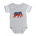 thumbnail image 1 of CafePress - Glitter Print Republican El - Cute Infant Baby Football Bodysuit, 1 of 3