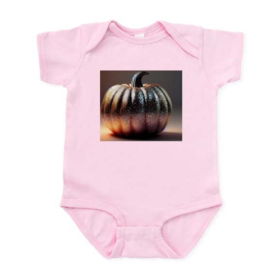 CafePress - Glitter Pumpkin - Baby Light Bodysuit, Size Newborn - 24 Months