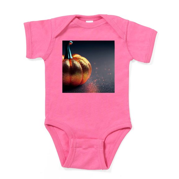 CafePress - Glitter Pumpkin - Cute Infant Bodysuit Baby Romper - Size Newborn - 24 Months