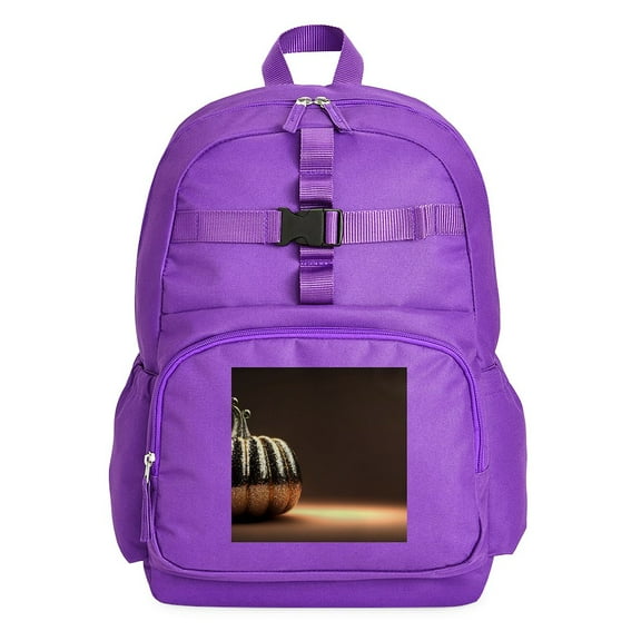 CafePress - Glitter Pumpkin - Cute School Travel Backpack