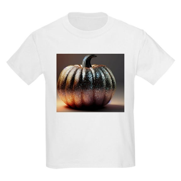CafePress - Glitter Pumpkin Kids T Shirt - Light Classic Kids Graphic, Short Sleeve T-Shirt, Sizes XS-XL
