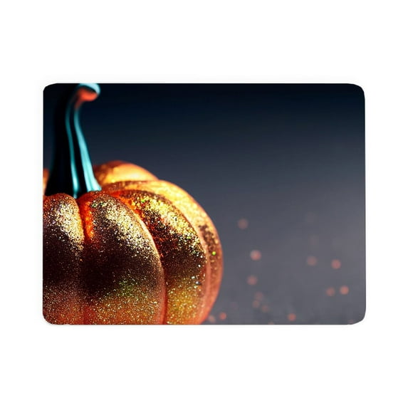 CafePress - Glitter Pumpkin - Large Sherpa Fleece Throw Blanket 80" x 60"