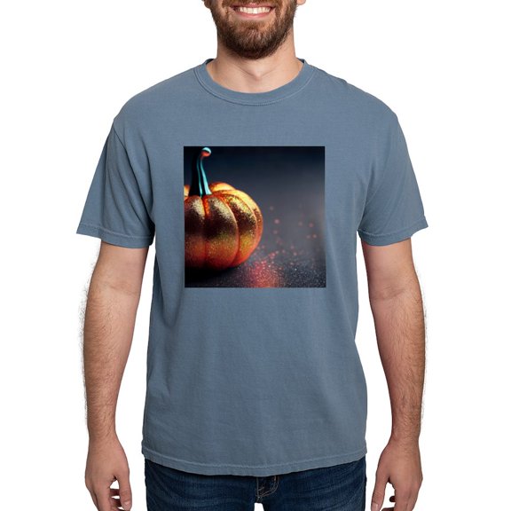 CafePress - Glitter Pumpkin Men's Comfort Colors® T Shirt - Mens Comfort Colors Shirt