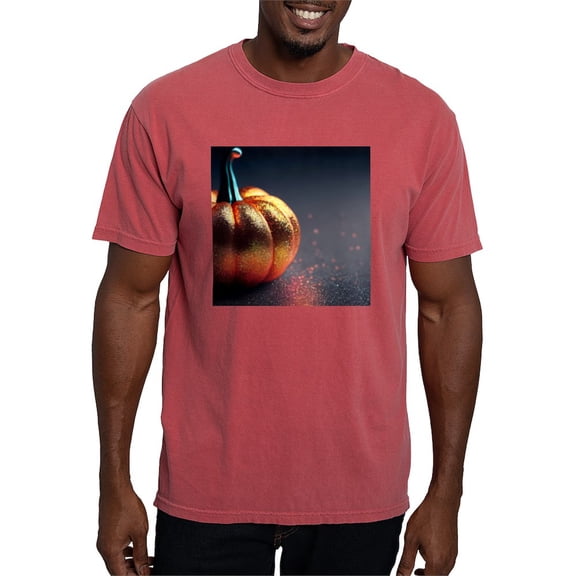 CafePress - Glitter Pumpkin Men's Comfort Colors® T Shirt - Mens Comfort Colors Shirt
