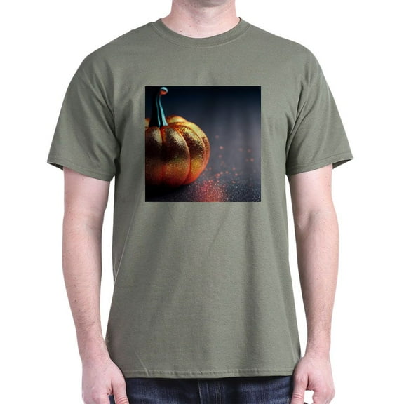 CafePress - Glitter Pumpkin Men's Value T Shirt - Men's Classic Graphic Cotton T-Shirt