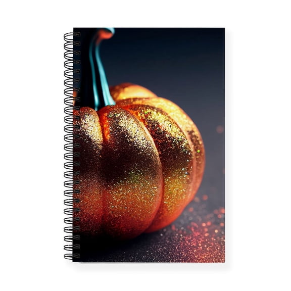 CafePress - Glitter Pumpkin - Spiral Bound Journal Notebook, Personal Diary Planner