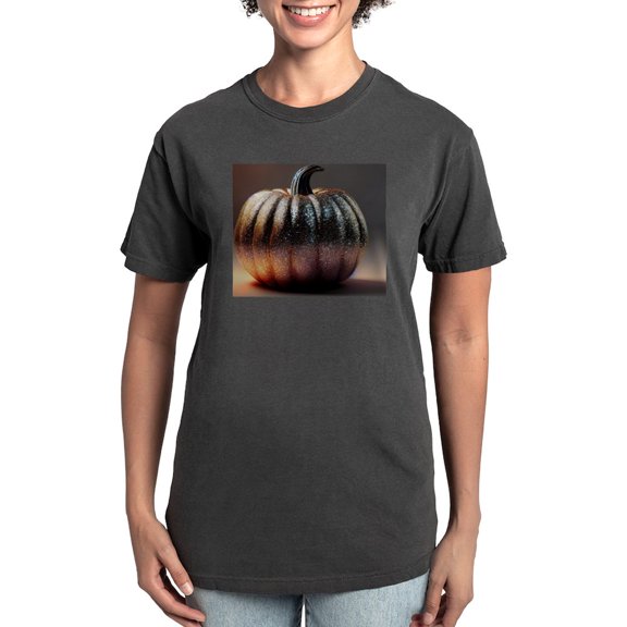 CafePress - Glitter Pumpkin Women's Comfort Colors® T Shirt - Womens Comfort Colors® Shirt