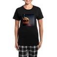 thumbnail image 1 of CafePress - Glitter Pumpkin - Women's Short Sleeve Print T-Shirt and Pants Dark Cotton Pajama Set, 1 of 7