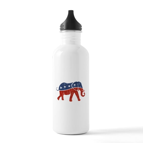 CafePress - Glitter Republican Ele Stainless Water Bottle 1 - Stainless Steel Water Bottle, Sports Bottle, 1.0L