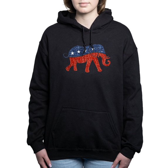 CafePress - Glitter Republican Eleph - Pullover Hoodie, Classic & Comfortable Hooded Sweatshirt