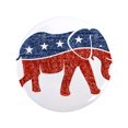 thumbnail image 1 of CafePress - Glitter Republican Elephant Button - 3.5" Button, 1 of 3