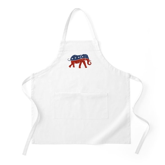CafePress - Glitter Republican Elephant - Kitchen Apron with Pockets, Grilling Apron, Baking Apron
