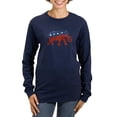 thumbnail image 1 of CafePress - Glitter Republican Elephant Long Sleeve T Shirt - Women's Long Sleeve Graphic Tee Casual Fit, 1 of 4