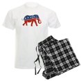 thumbnail image 1 of CafePress - Glitter Republican Elephant Men's Light Pajamas - Men's Light Loose Fit Cotton Pajama Set, 1 of 7