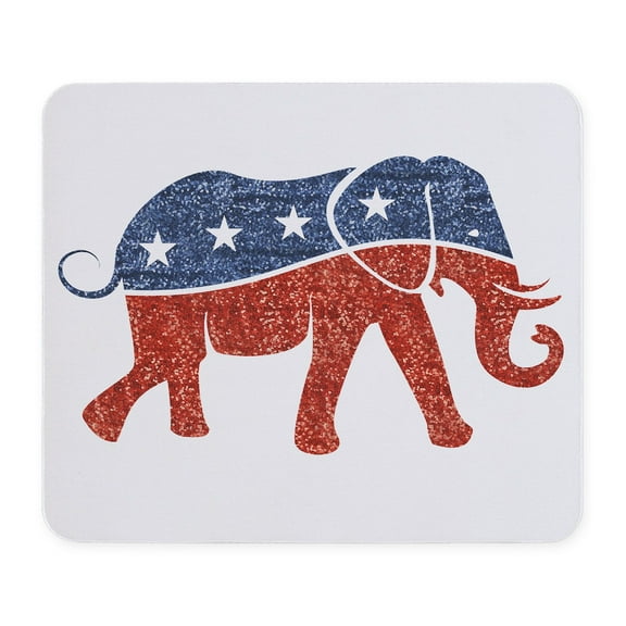 CafePress - Glitter Republican Elephant Mousepad - Non-slip Rubber Mousepad, Gaming Mouse Pad