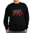 thumbnail image 1 of CafePress - Glitter Republican Elephant Sweatshirt (Dark) - Classic Crew Neck Sweatshirt, 1 of 4