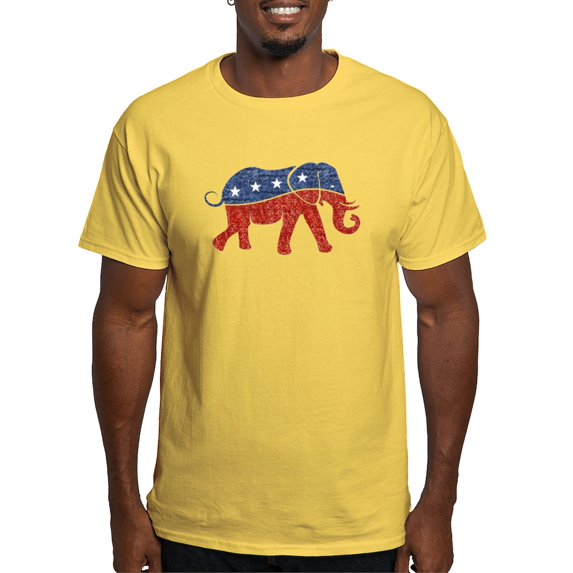 CafePress - Glitter Republican Elephant T Shirt - Men's Classic Graphic T-Shirt