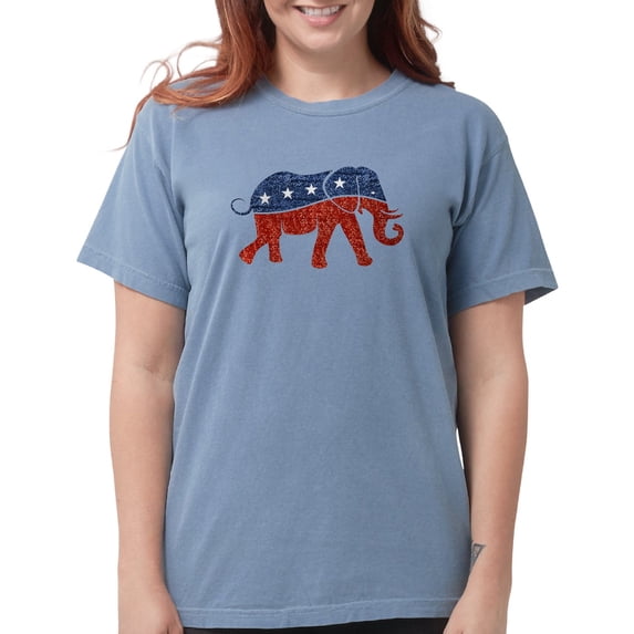 CafePress - Glitter Republican Elephant T Shirt - Womens Comfort Colors® Shirt