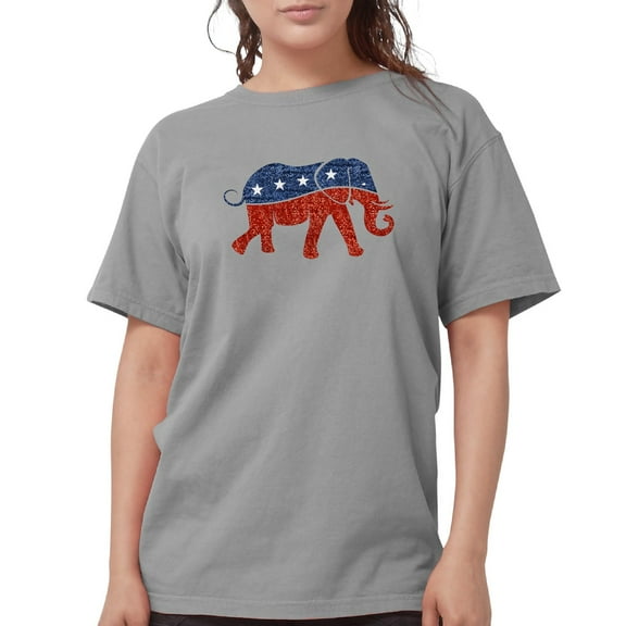 CafePress - Glitter Republican Elephant T Shirt - Womens Comfort Colors® Shirt