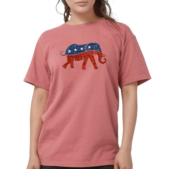 CafePress - Glitter Republican Elephant T Shirt - Womens Comfort Colors® Shirt