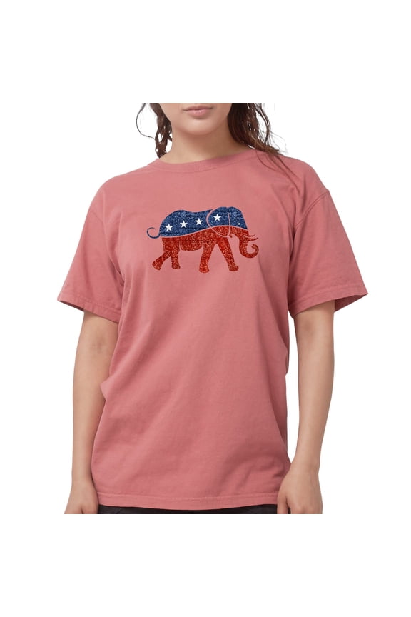 - Glitter Republican Elephant T Shirt - Womens Comfort Colors® Shirt