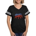 thumbnail image 1 of CafePress - Glitter Republican Elephant T Shirt - Womens Football Shirt, 1 of 4