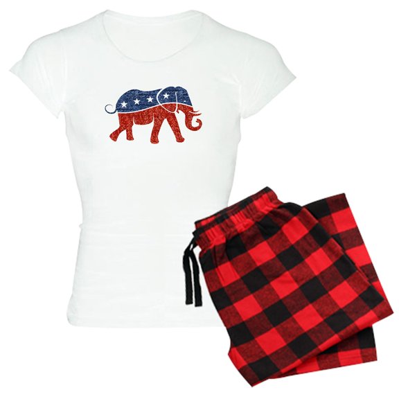 CafePress - Glitter Republican Elephant - Women's Light Pajamas