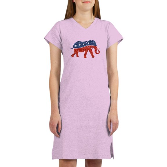 CafePress - Glitter Republican Elephant - Women's Nightshirt