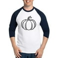 thumbnail image 1 of CafePress - Glittery Pumpkin - Cotton Baseball Jersey, 3/4 Raglan Sleeve Shirt, 1 of 4
