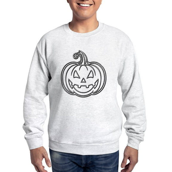 CafePress - Glittery Pumpkin - Crew Neck Sweatshirt