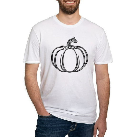 CafePress - Glittery Pumpkin Men's Classic T Shirt - Fitted T-Shirt, Vintage Fit Soft Cotton Tee