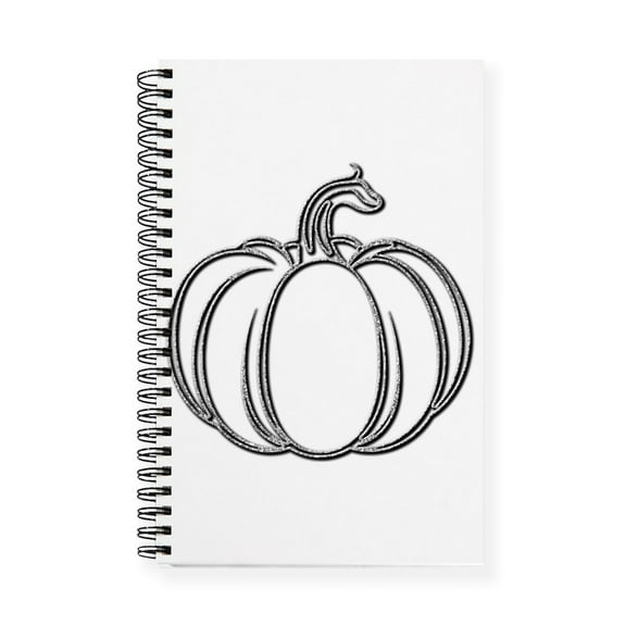 CafePress - Glittery Pumpkin - Spiral Bound Journal Notebook, Personal Diary Dot Grid