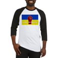 thumbnail image 1 of CafePress - Glory To Ukraine Baseball Jersey - Cotton Baseball Jersey, 3/4 Raglan Sleeve Shirt, 1 of 4