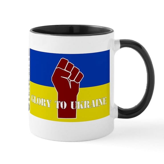 CafePress - Glory To Ukraine Mugs - 11 oz Ceramic Mug - Novelty Coffee Tea Cup