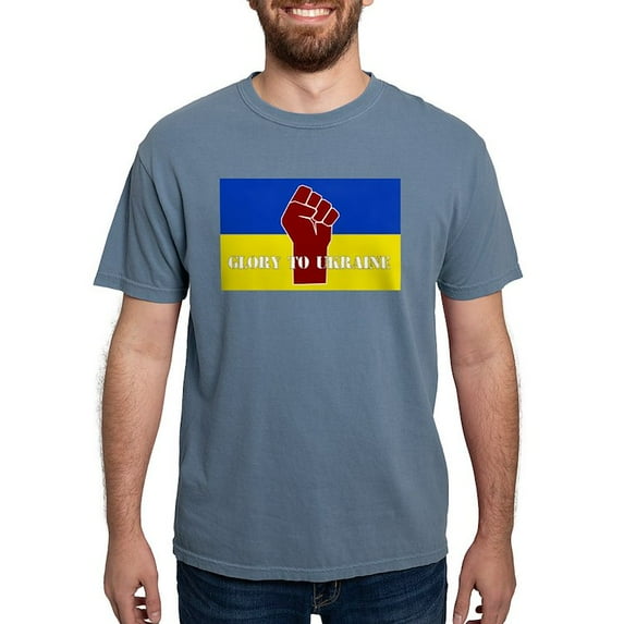 CafePress - Glory To Ukraine T Shirt - Mens Comfort Colors Shirt