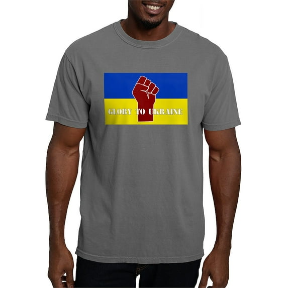 CafePress - Glory To Ukraine T Shirt - Mens Comfort Colors Shirt