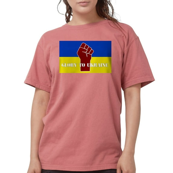 CafePress - Glory To Ukraine T Shirt - Womens Comfort Colors® Shirt