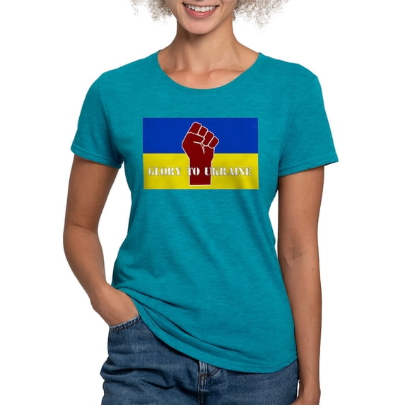 CafePress - Glory To Ukraine T Shirt - Womens Tri-blend T-Shirt