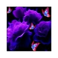 thumbnail image 1 of CafePress - Glowing Roses & Butterflies - Square Sticker 3" x 3", 1 of 1