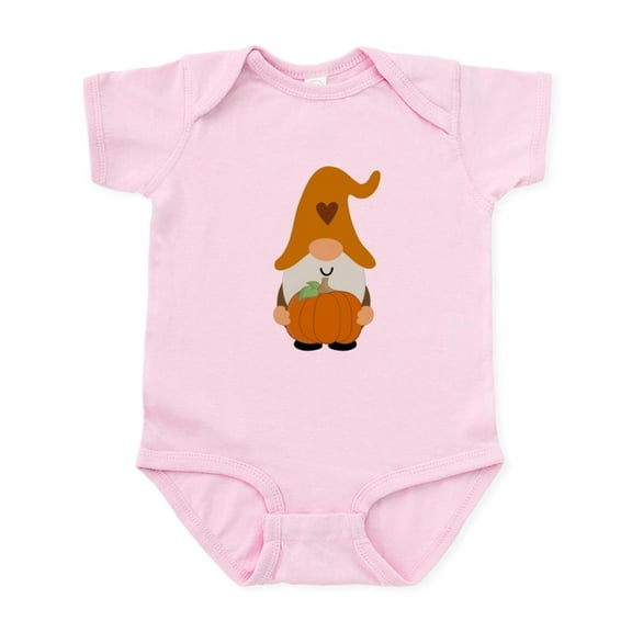 CafePress - Gnome Fall Pumpkin Body Suit - Baby Light Bodysuit, Size Newborn - 24 Months