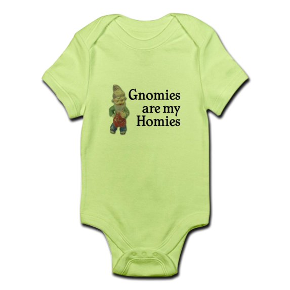 CafePress - Gnomies Are My Homies Infant Bodysuit - Baby Light Bodysuit