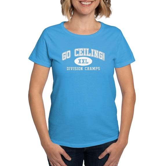 CafePress - Go Ceiling XXL Division Champ Women's Dark T Shirt - Women's Traditional Fit Dark T-Shirt