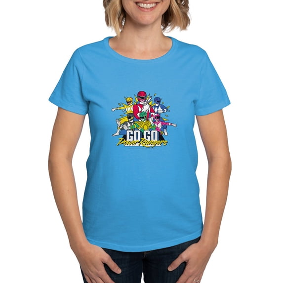 CafePress - Go Go Power Rangers Group Sh Women's Value T Shirt - Women's Traditional Fit Dark T-Shirt