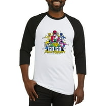 CafePress - Go Go Power Rangers Group Sho - Cotton Baseball Jersey, 3/4 Raglan Sleeve Shirt