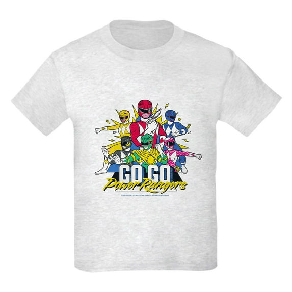 CafePress - Go Go Power Rangers Group Shot Kids T Shirt - Light T-Shirt Kids XS-XL