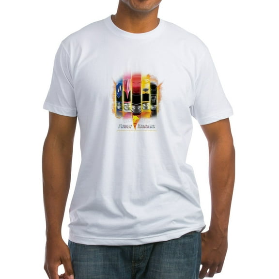 CafePress - Go Go Power Rangers! Men's Classic T Shirt - Fitted T-Shirt, Vintage Fit Soft Cotton Tee