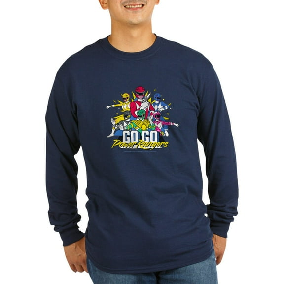 CafePress - Go Go Power Rangers Men's Long Sleeve T Shirt - Long Sleeve Dark T-Shirt