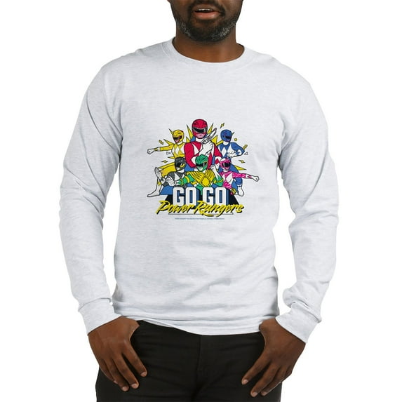 CafePress - Go Go Power Rangers Men's Long Sleeve T Shirt - Unisex Cotton Long Sleeve T-Shirt