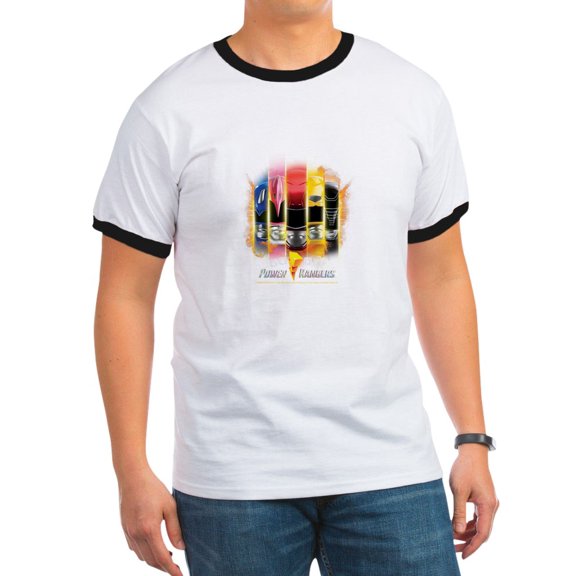 CafePress - Go Go Power Rangers! Men's Ringer T Shirt - 100% Cotton Ringed T-Shirt